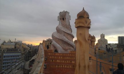 The rooftop of Casa Mila, a house designed by Gaudi - just one of the many sights I was able to see while in Barcelona.